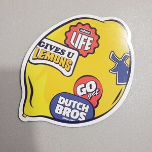 Exclusive Dutch Bro's Life Gives You Lemons Dec. 2025 sticker